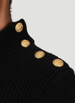 3 Button High Neck Stripe Sweater></noscript>Balmain Best