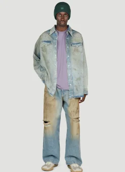 Men Acne Studios Jeans^1989 Distressed Wide Leg Jeans