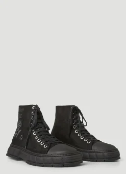 Men Virón Boots^1982 Waxed Canvas High-Top Sneakers