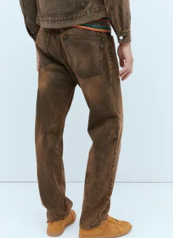 Men Aries Jeans^Acid Wash Batten Denim Jean