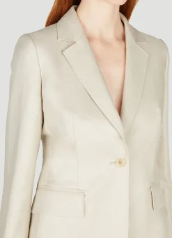 Alpaca Single Breasted Blazer><noscript><img width=