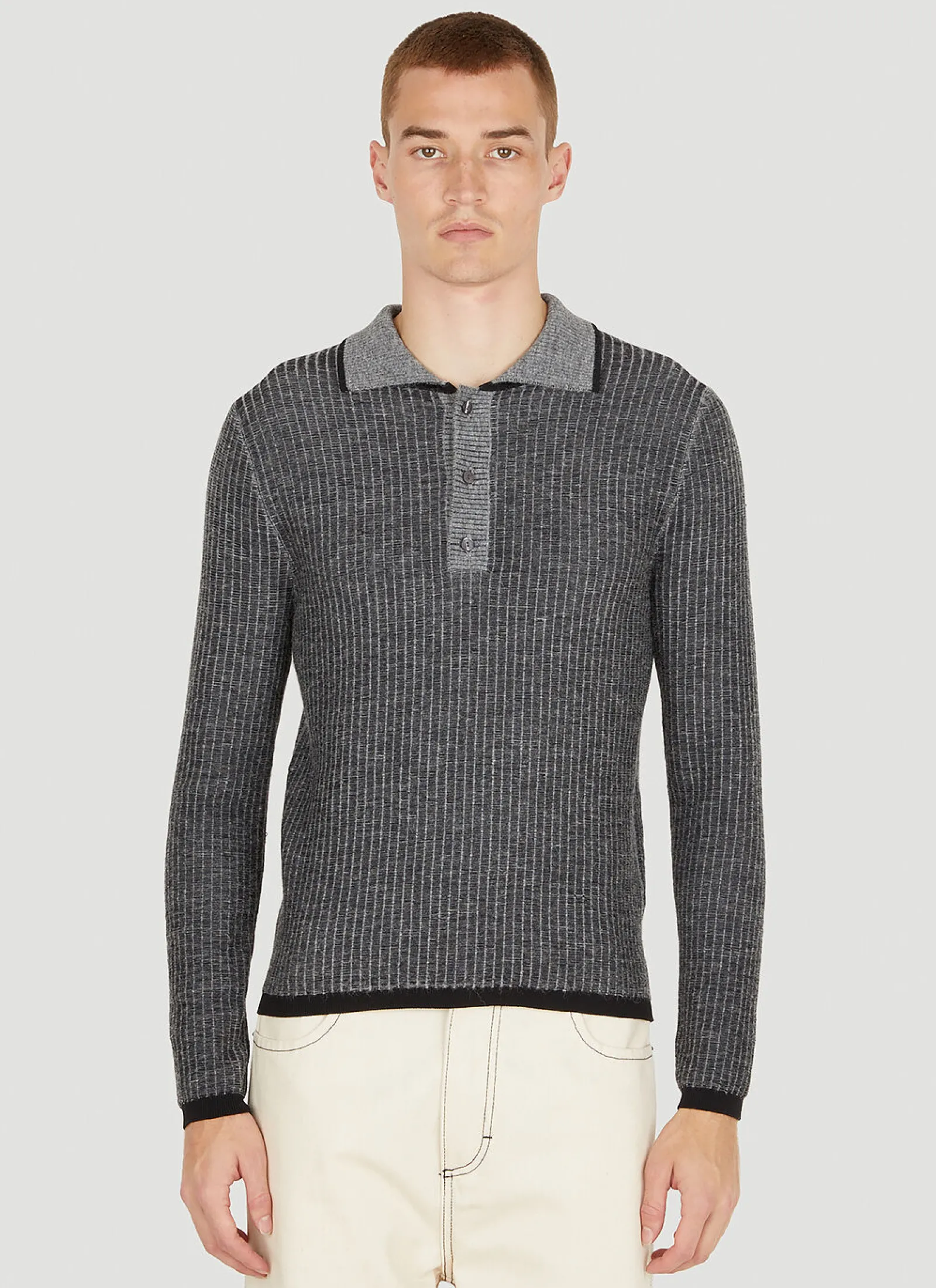 Men Eckhaus Latta Polo Shirts^Amoretto Knit Polo Top