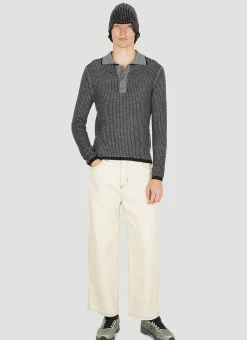 Men Eckhaus Latta Polo Shirts^Amoretto Knit Polo Top