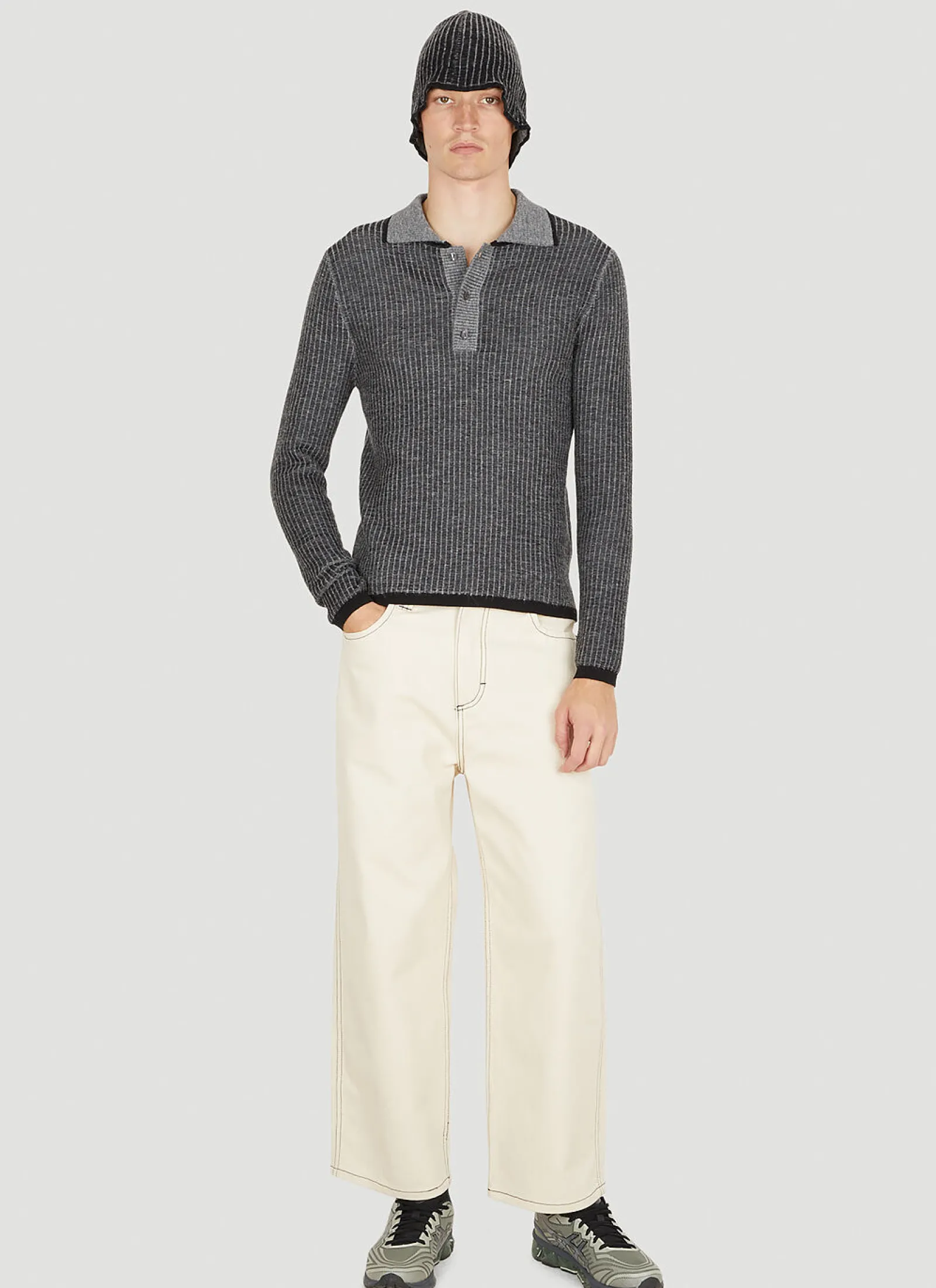 Men Eckhaus Latta Polo Shirts^Amoretto Knit Polo Top