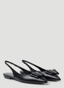 Anais Bow Flat Sandals>Saint Laurent New