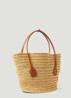Arco Raffia Medium Tote Bag>Bottega Veneta Hot