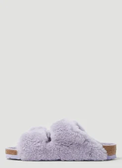 Arizona Big Buckle Shearling Sandals><noscript><img width=