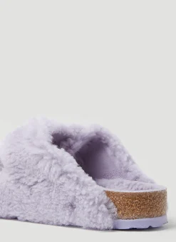 Arizona Big Buckle Shearling Sandals><noscript><img width=