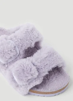 Arizona Big Buckle Shearling Sandals><noscript><img width=