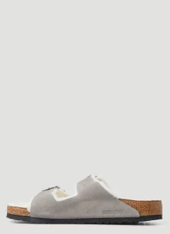 Arizona Shearling Two Strap Sandals><noscript><img width=