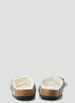 Arizona Shearling Two Strap Sandals><noscript><img width=