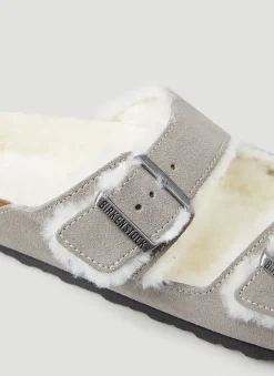 Arizona Shearling Two Strap Sandals><noscript><img width=