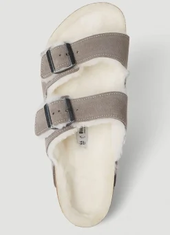 Arizona Shearling Two Strap Sandals><noscript><img width=