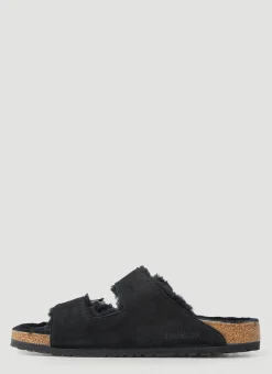 Arizona Shearling Two Strap Sandals><noscript><img width=