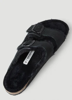 Arizona Shearling Two Strap Sandals><noscript><img width=