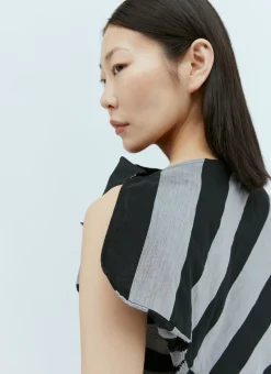 Asymmetric Striped Top></noscript>Issey Miyake Sale