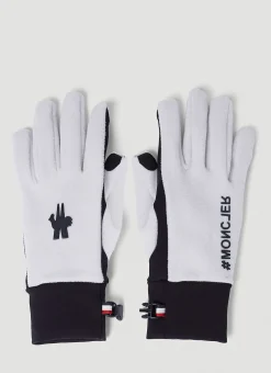 Men Moncler Grenoble Gloves^Attachable Logo Fleece Gloves