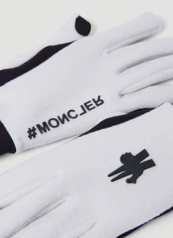 Men Moncler Grenoble Gloves^Attachable Logo Fleece Gloves
