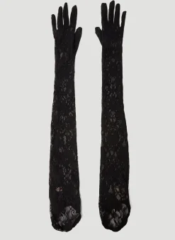 Men Gucci Gloves^Aurora Long Lace Gloves