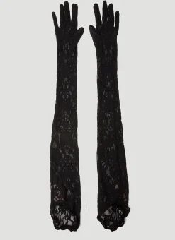 Men Gucci Gloves^Aurora Long Lace Gloves