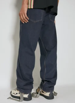 Men Lanvin Jeans^Baggy Twisted Leg Jeans