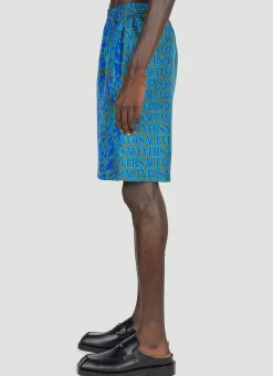 Men Versace Shorts^Baroque Silk Shorts