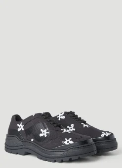 Men Phileo Lace Ups^Basalt White Flower Lace-Ups