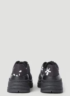 Men Phileo Lace Ups^Basalt White Flower Lace-Ups