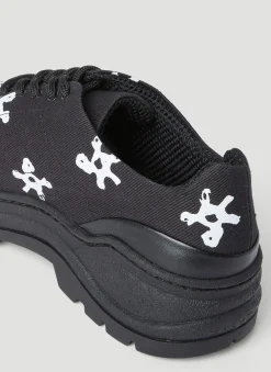 Men Phileo Lace Ups^Basalt White Flower Lace-Ups