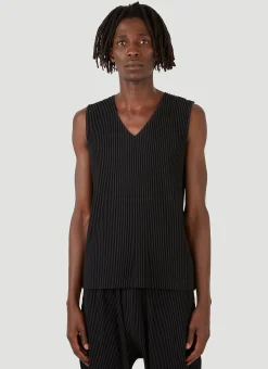 Men Homme Plissé Issey Miyake Tops^Basics V-Neck Vest Top
