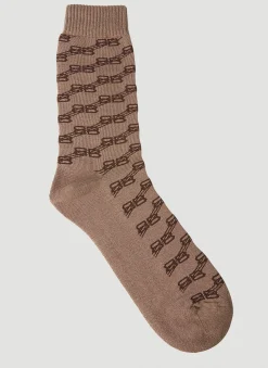 Men Balenciaga Socks^Bb Monogram Socks