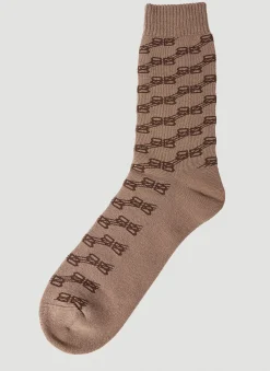 Men Balenciaga Socks^Bb Monogram Socks