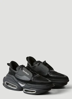 Men Balmain Sneakers^B-Bold Leather Sneakers