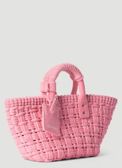 Bistro Xs Sponge Basket Tote Bag>Balenciaga