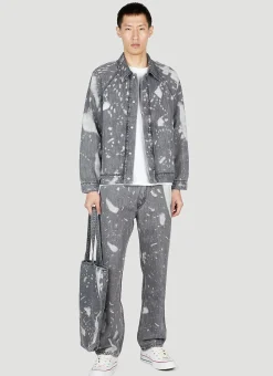 Men LN-CC x Non Jeans^Bleached Relaxed Jeans