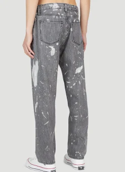 Men LN-CC x Non Jeans^Bleached Relaxed Jeans