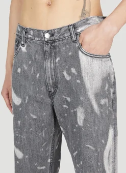 Men LN-CC x Non Jeans^Bleached Relaxed Jeans