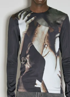 Men Y/Project T-Shirts^Body Collage Long Sleeve T-Shirt