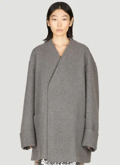 Boiled Melange Coat>Bottega Veneta Hot