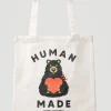 Men Human Made Tote Bags^Book Bear Tote Bag