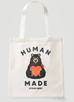 Men Human Made Tote Bags^Book Bear Tote Bag