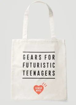 Men Human Made Tote Bags^Book Bear Tote Bag