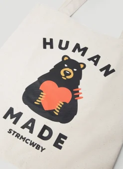 Men Human Made Tote Bags^Book Bear Tote Bag