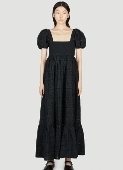 Broderie Anglaise Maxi Dress>GANNI Outlet