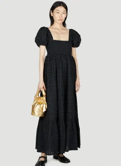 Broderie Anglaise Maxi Dress>GANNI Outlet
