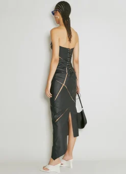 Broken Faux Leather Dress></noscript>DI PETSA Discount