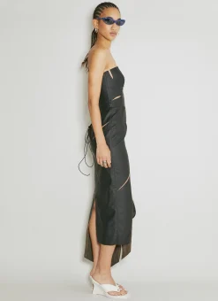 Broken Faux Leather Dress></noscript>DI PETSA Discount