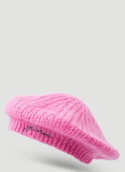 Men GANNI Hats^Brushed Knit Beret