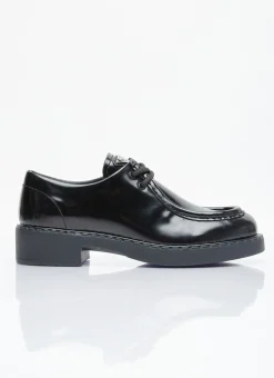 Brushed Leather Lace-Up Shoes>Prada New
