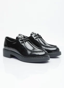 Brushed Leather Lace-Up Shoes></noscript>Prada New